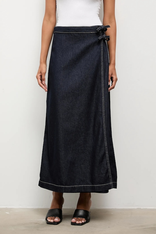Джинсовая юбка Answear.LAB ZD.2053.TOS тёмно-синий WA25