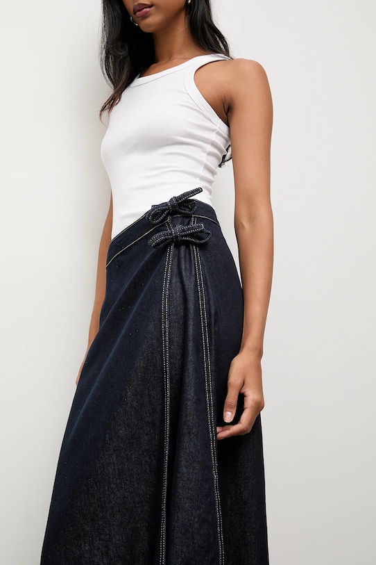 Джинсовая юбка Answear.LAB тёмно-синий ZD.2053.TOS