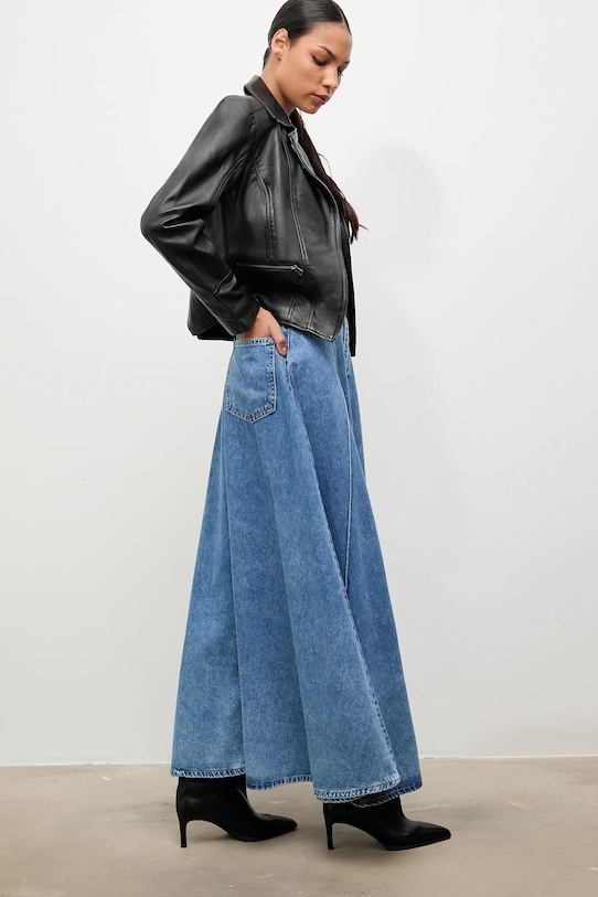 Rifľová sukňa Answear.LAB rifľovina modrá 40661S5.TOS