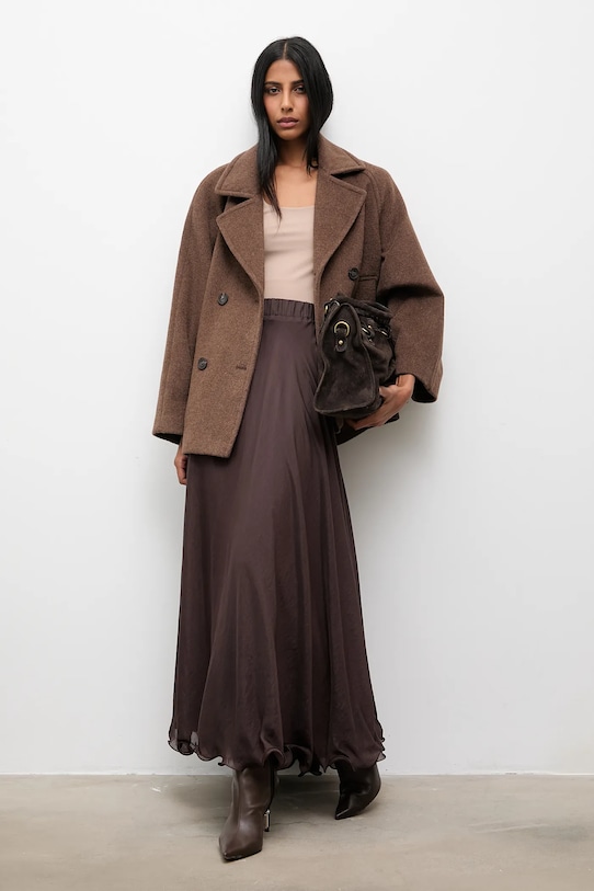 Answear.LAB spódnica sk956.iak brązowy WA25