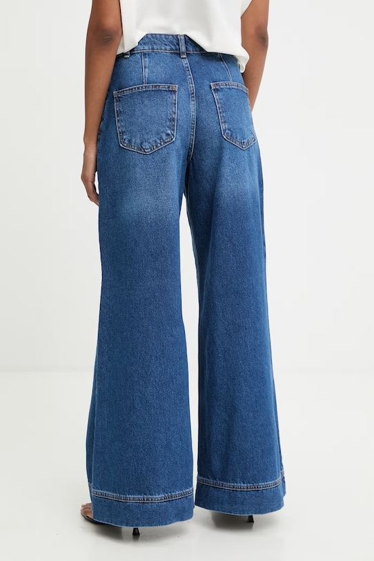 Odzież Answear.LAB jeansy wide leg damskie WA25-SJD028 niebieski