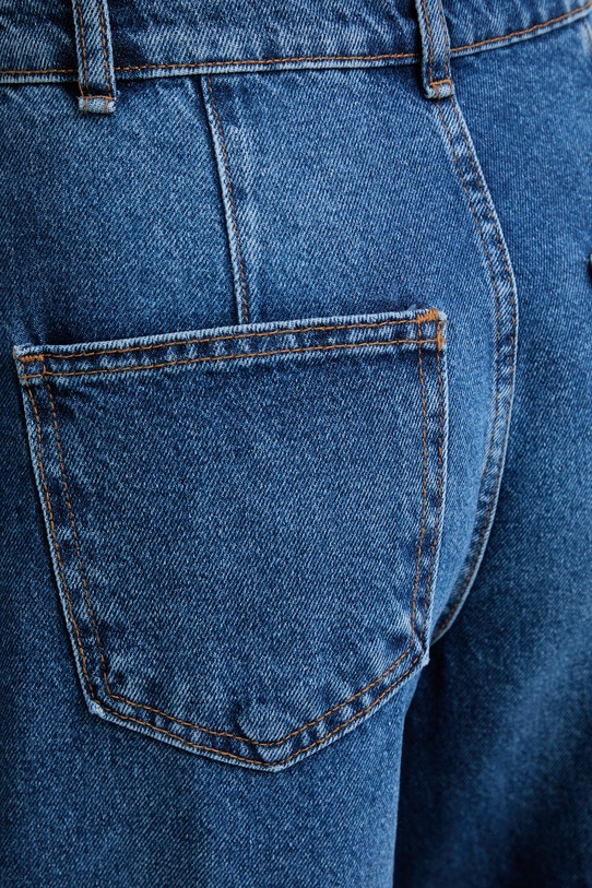 Answear.LAB jeansy wide leg damskie niebieski WA25-SJD028