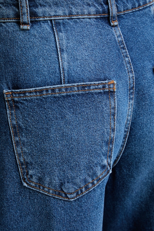 Answear.LAB jeansy wide leg damskie niebieski WA25-SJD028