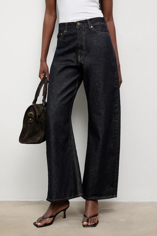 Answear.LAB blugi din bumbac bleumarin 40737W5.TOS