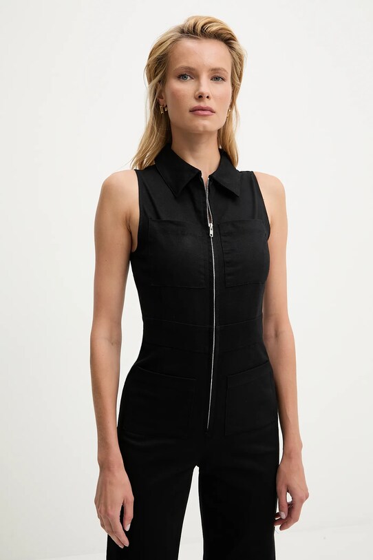 Džínový overal Answear.LAB černá 63772.FLK