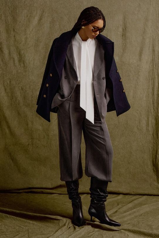 Answear.LAB spodnie tkanina szary PK9009