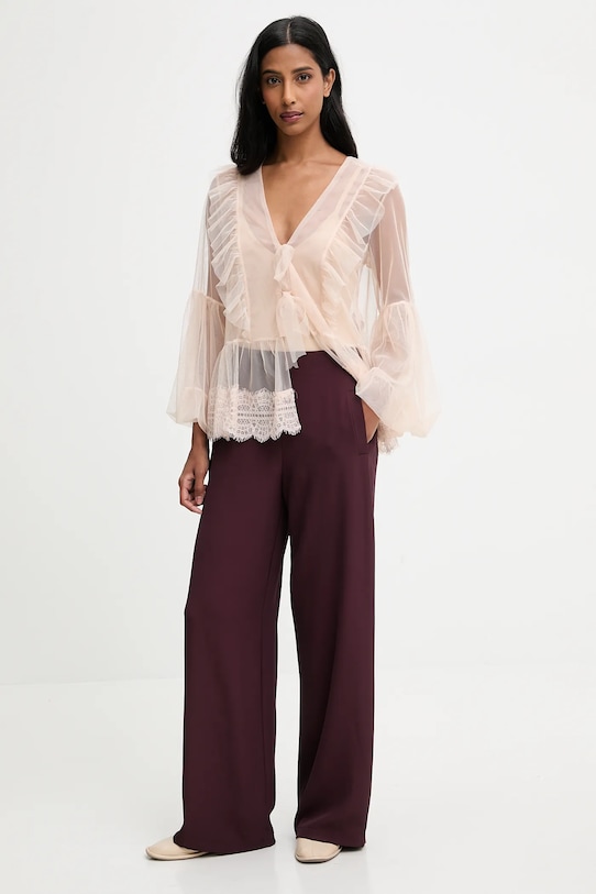 Answear.LAB pantaloni 93037 burgundia WA25