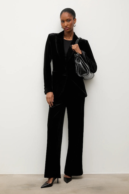 Βελούδινο παντελόνι Answear.LAB 3080 μαύρο WA25