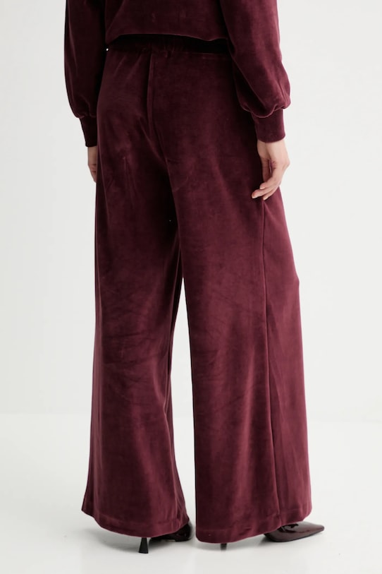 Odzież Answear.LAB spodnie dresowe welurowe EA0016.TOS bordowy