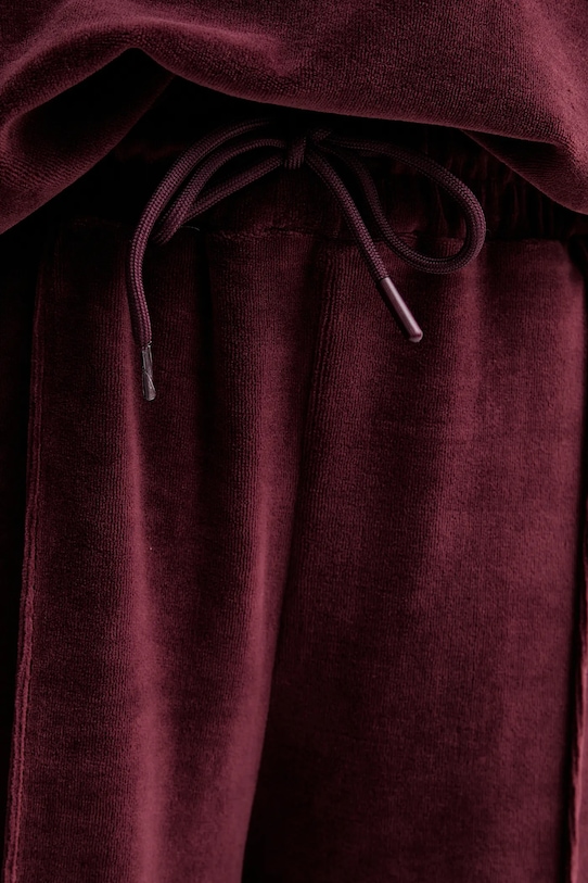Answear.LAB spodnie dresowe welurowe bordowy EA0016.TOS