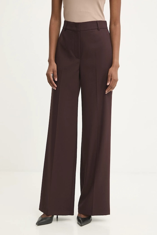 Answear.LAB pantaloni drept burgundia PN1389.TOS