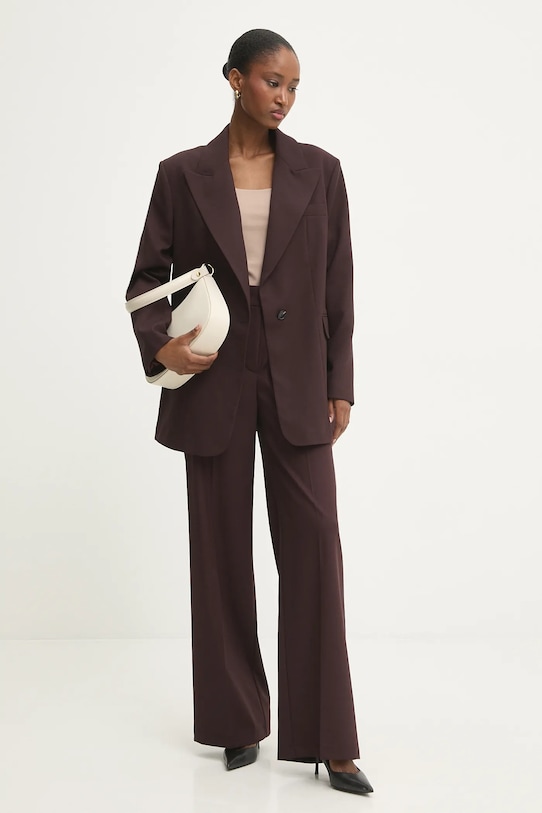 Answear.LAB pantaloni PN1389.TOS burgundia WA25