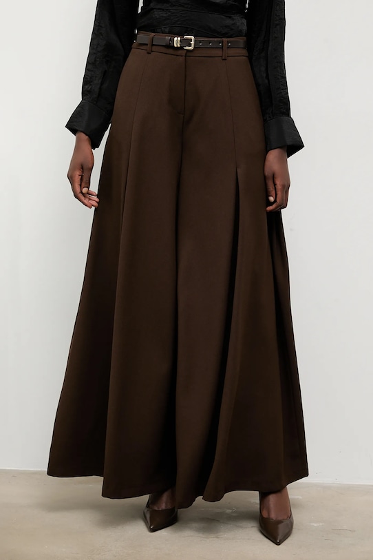 Answear.LAB spodnie tkanina brązowy ST.1410.TOS
