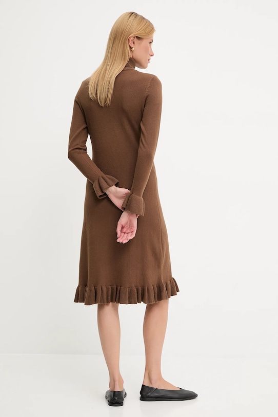 Одежда Платье с кашемиром Answear.LAB 2687.fh коричневый