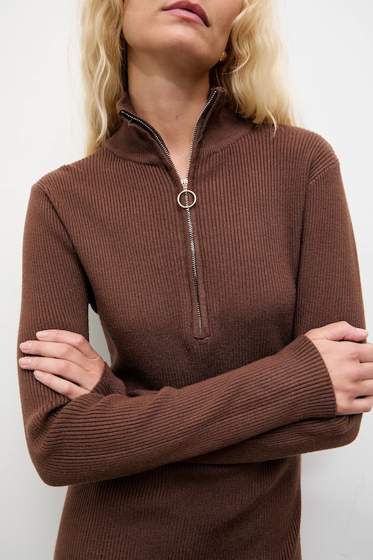 Kašmírové šaty Answear.LAB ASF2480.fh hnedá