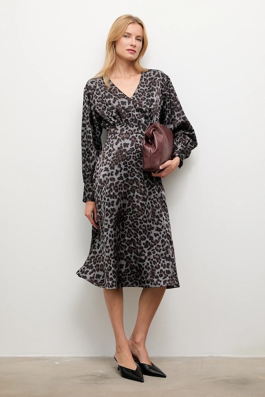 Answear.LAB rochie midi gri PK9002