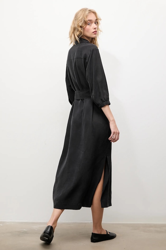 Šaty Answear.LAB látka čierna PK9023