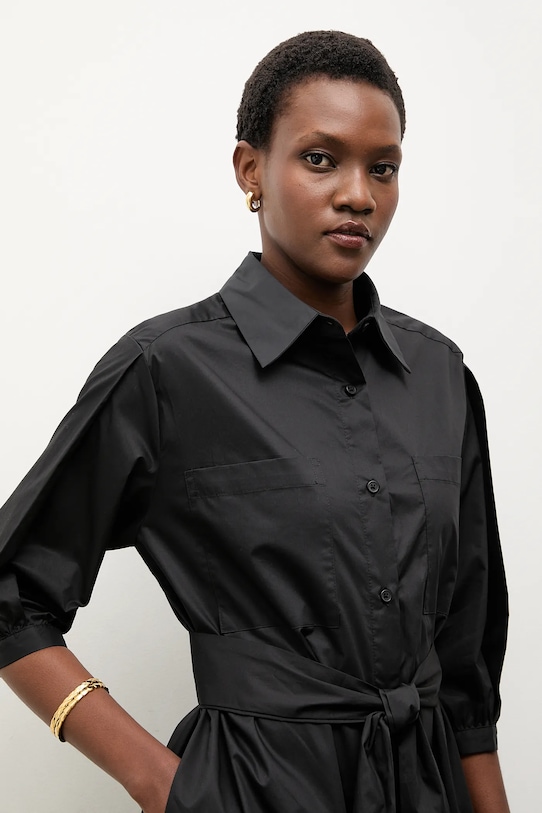 Answear.LAB pamut ruha fekete PK9012