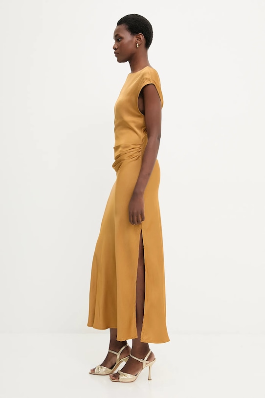 Answear.LAB sukienka rozkloszowany brązowy 54471