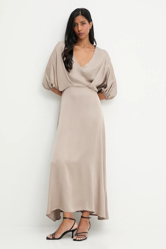 Answear.LAB rochie maxi gri 55060a