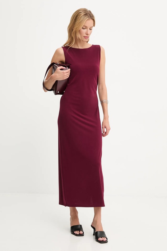 Answear.LAB sukienka AB799 bordowy WA25