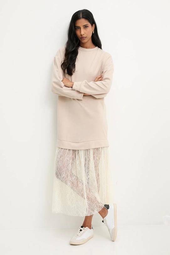 Answear.LAB sukienka casual beżowy AB936