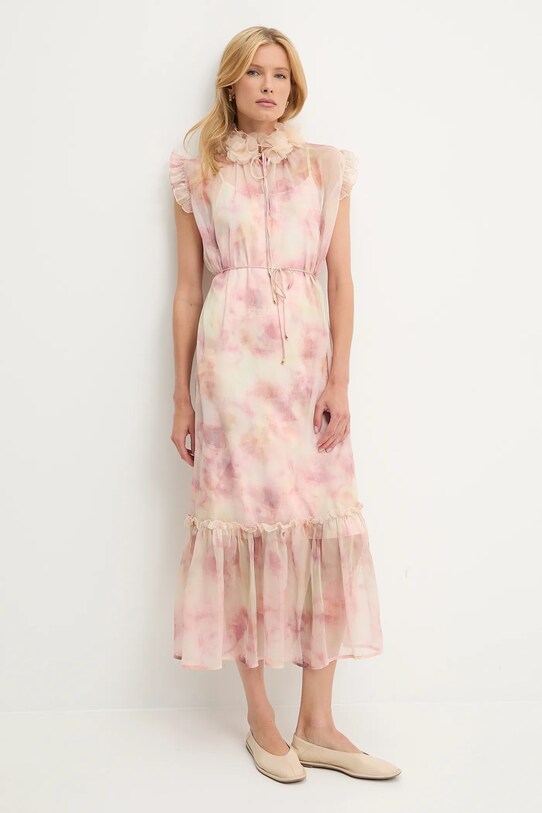 Answear.LAB sukienka casual beżowy WA25.SUD044