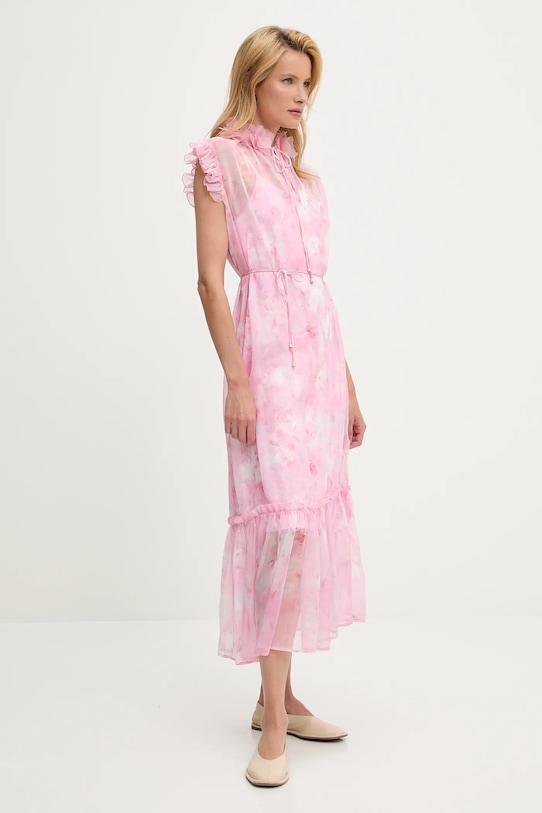 Φόρεμα Answear.LAB εμπριμέ ροζ y099.3