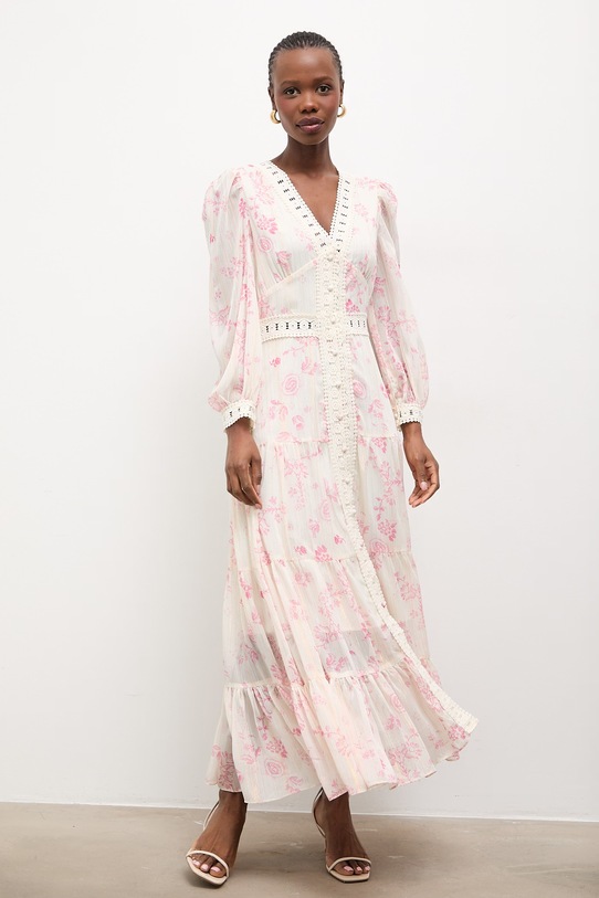 Answear.LAB sukienka różowy WA25-SUD056