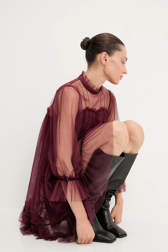 Answear.LAB rochie mini burgundia 80876.FLK