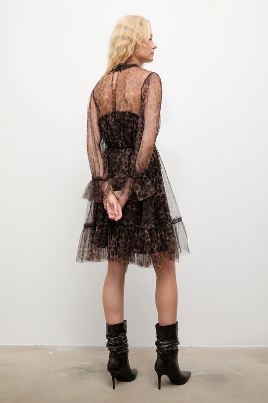 Odzież Answear.LAB sukienka 80876.2.FLK brązowy