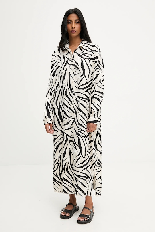 Платье Answear.LAB узор бежевый F.7252.TOS