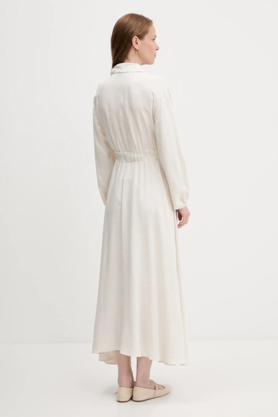 Odzież Answear Lab sukienka z lnem F.7033.TOS beżowy