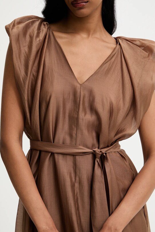 Answear.LAB sukienka B9828.BR.ILK brązowy