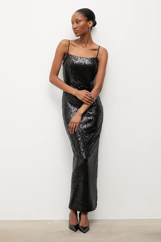 Answear.LAB sukienka maxi czarny 5381