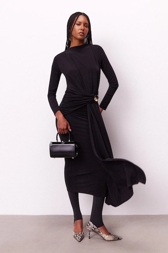 Answear.LAB rochie maxi negru 1251.IOS