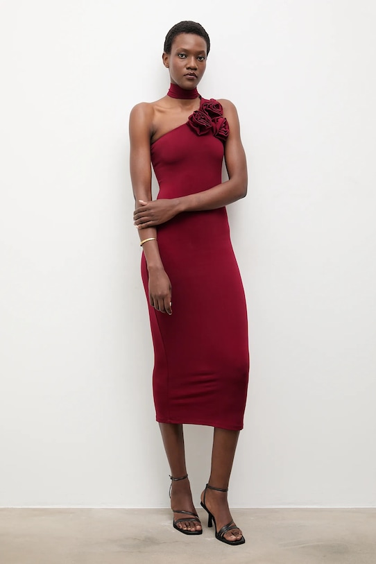 Answear.LAB sukienka 987.tos bordowy WA25