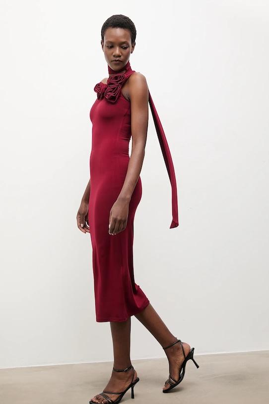 Answear.LAB sukienka bordowy 987.tos