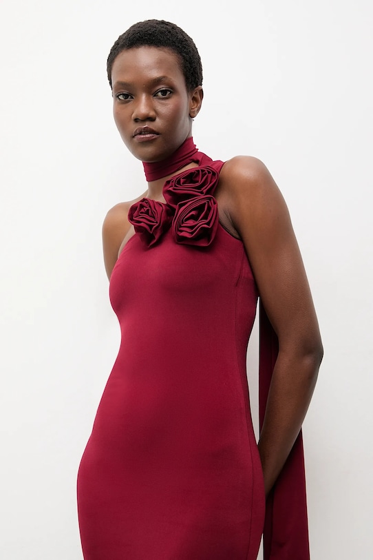 Answear.LAB sukienka 987.tos bordowy