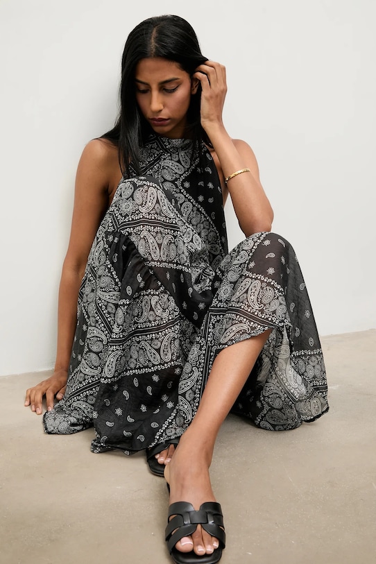 Answear.LAB rochie maxi negru 4286.ios