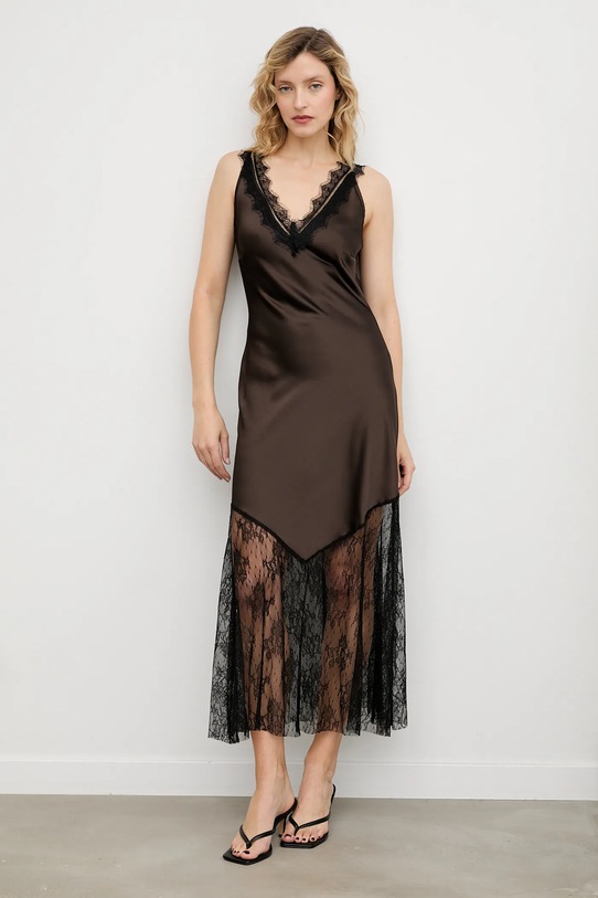 Платье Answear.LAB maxi коричневый 51352