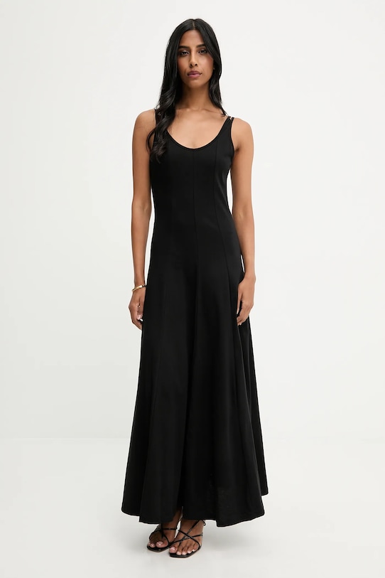 Answear.LAB sukienka bawełniana czarny L9147.hak