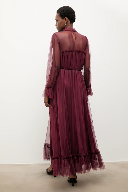 Odzież Answear.LAB sukienka 81066.FLK bordowy