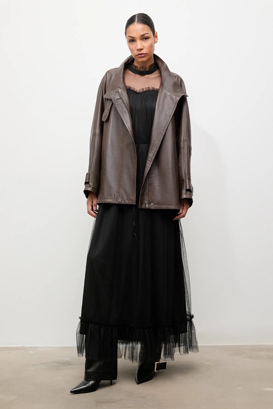 Answear.LAB sukienka 81066.FLK czarny WA25