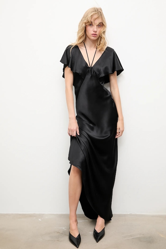 Answear.LAB rochie maxi negru 3642.TOS