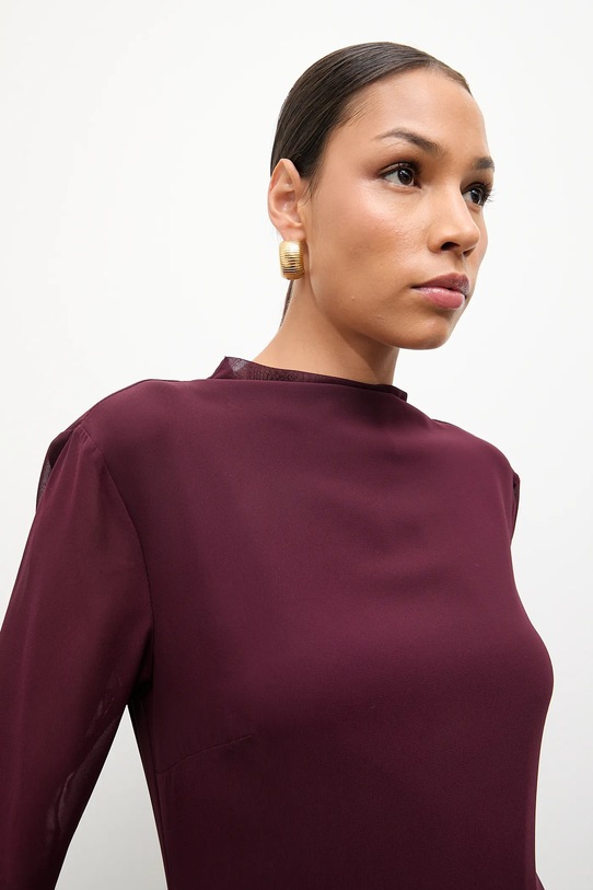Answear.LAB sukienka ST.3292.TOS bordowy