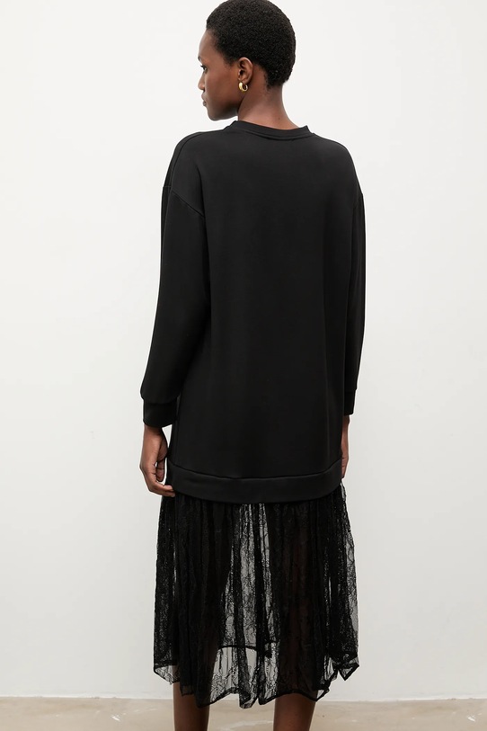 Φόρεμα Answear.LAB με ελαστάν μαύρο AB936.z.czarna.koronka.iak