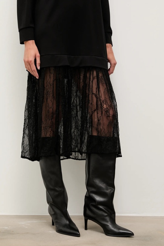 Φόρεμα Answear.LAB AB936.z.czarna.koronka.iak μαύρο