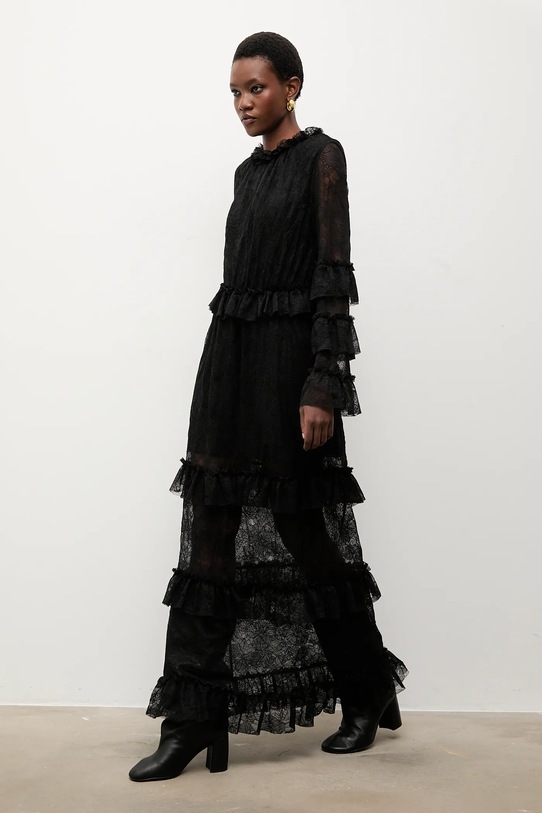 Answear.LAB sukienka casual czarny SS25-83.tos