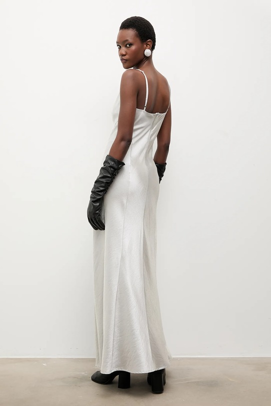 Odzież Answear.LAB sukienka LAB-28.tos srebrny